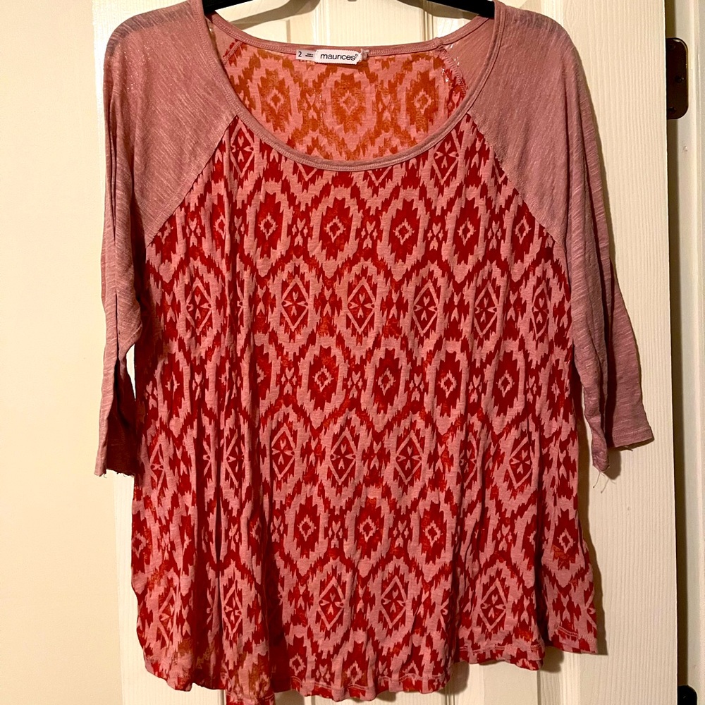 MAURICES Burnout floral tee
